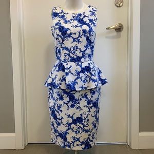 FOREVER 21 blue & white paisley set